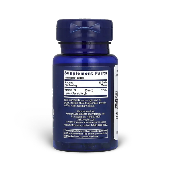 Дієтична добавка Вітамін D3 Life Extension Vitamin D3 1000 МО, 90 капсул 6a8da49ccdd4b фото