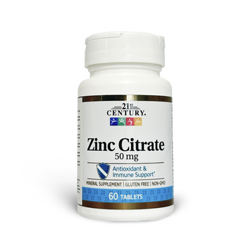 Цинку цитрат 21st Century Zinc Citrate 50 мг таблетки №60 6a70ffd9f1a17 фото