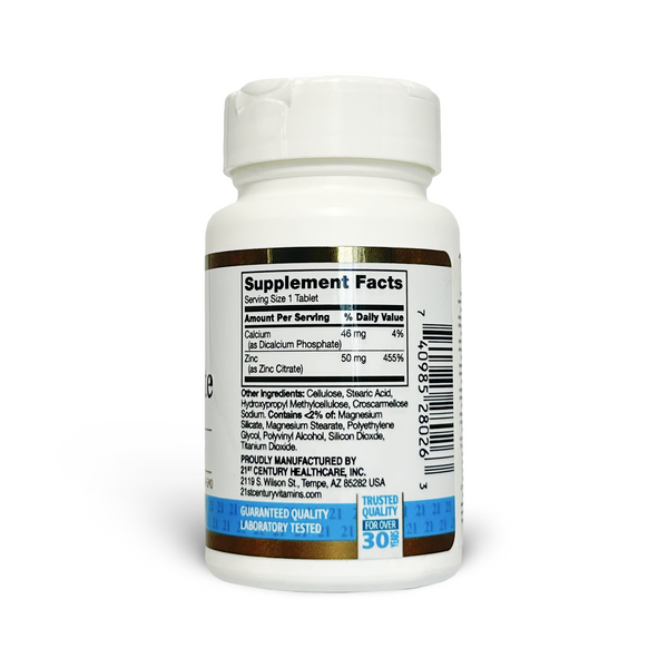 Цинку цитрат 21st Century Zinc Citrate 50 мг таблетки №60 6a70ffd9f1a17 фото